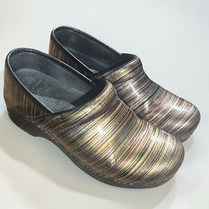 Dansko Professional Clogs Women US 8.5-9 EU 39 Multicolor Striped Nursing Chef
